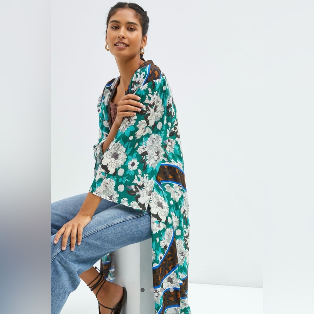 Anthropologie Floral Cover Up Kimono